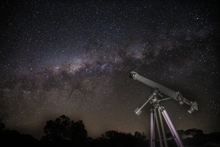 A Telescope Under the Starry Sky