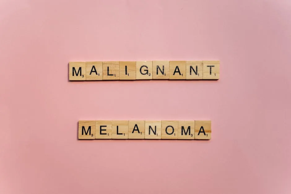 Malignant Melanoma on Wooden Scrabble Pieces