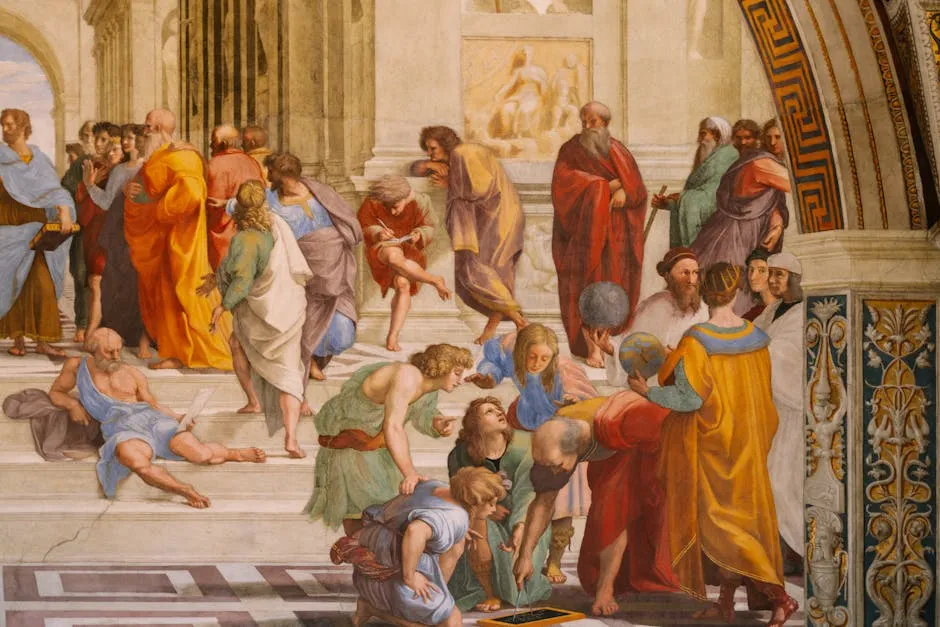 The School of Athens Painting in Apostolic Palace, Vatican City 