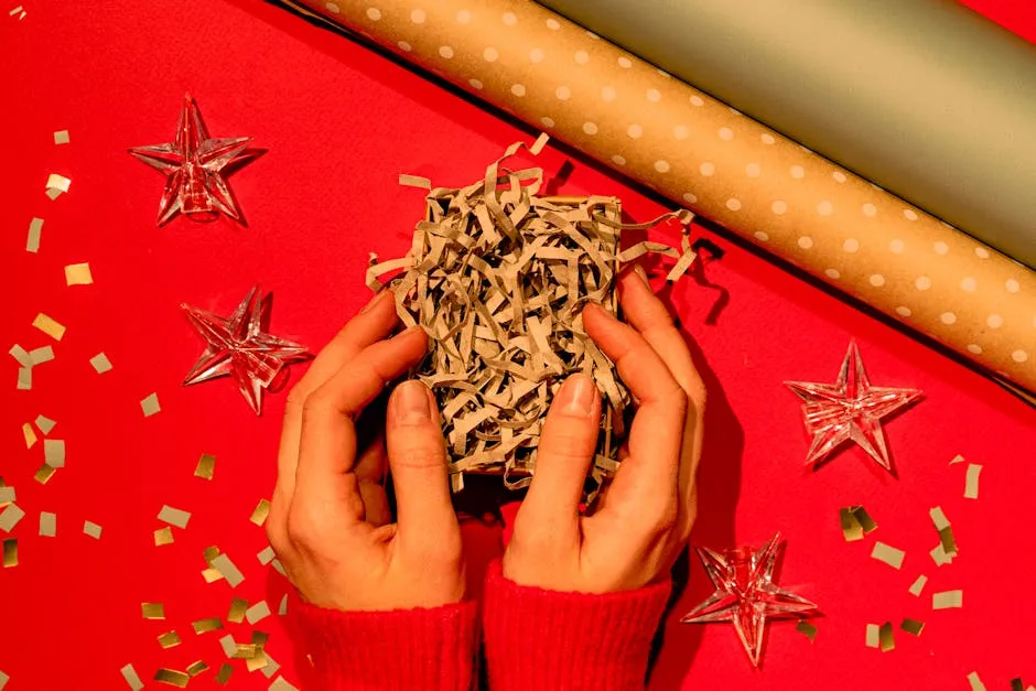 A Person Holding Brown Paper Strips