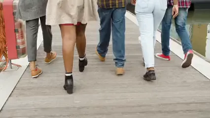 Horizontal video: People walking together 7884813. Duration: 23 seconds. Resolution: 3840x2160