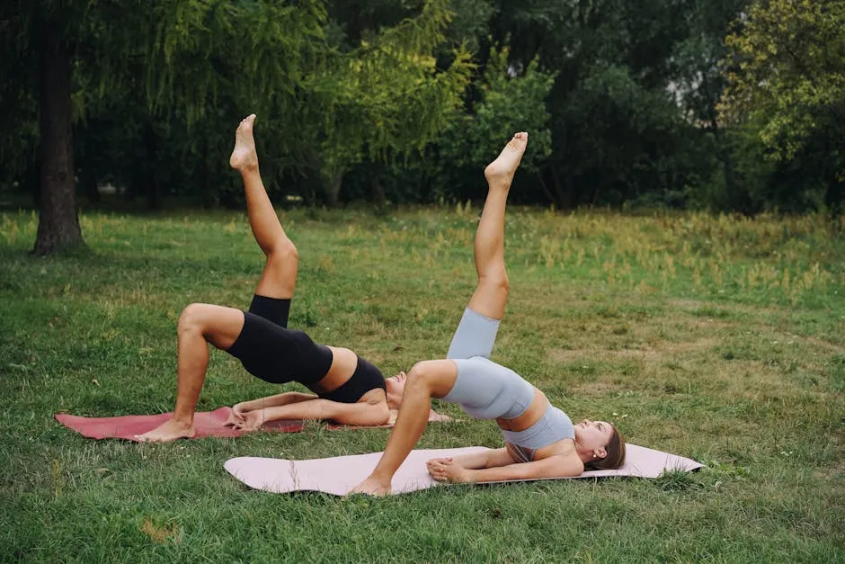 Women Doing a Yoga Pose