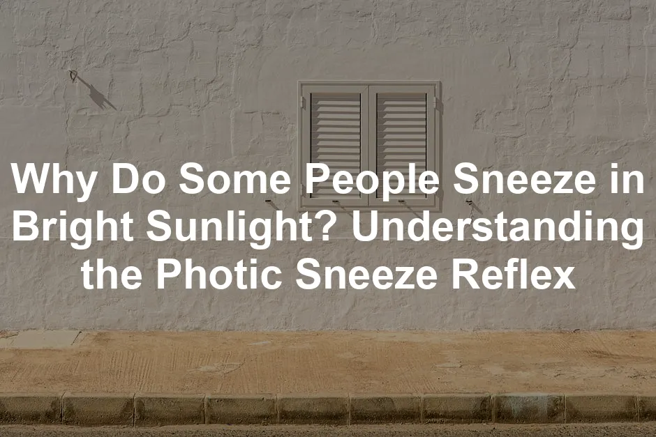 Featured image for Why Do Some People Sneeze in Bright Sunlight? Understanding the Photic Sneeze Reflex