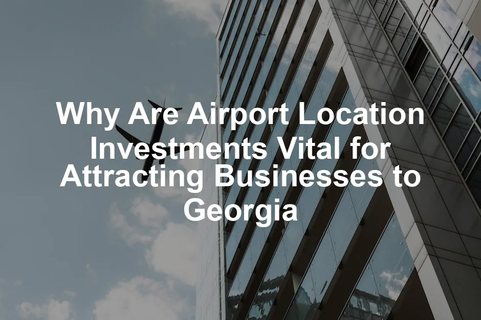 Featured image for Why Are Airport Location Investments Vital for Attracting Businesses to Georgia