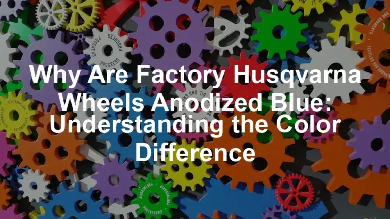 Featured image for Why Are Factory Husqvarna Wheels Anodized Blue: Understanding the Color Difference