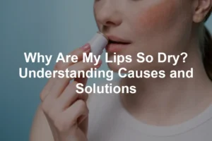 Featured image for Why Are My Lips So Dry? Understanding Causes and Solutions