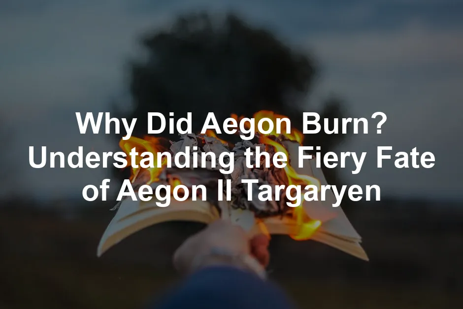 Featured image for Why Did Aegon Burn? Understanding the Fiery Fate of Aegon II Targaryen