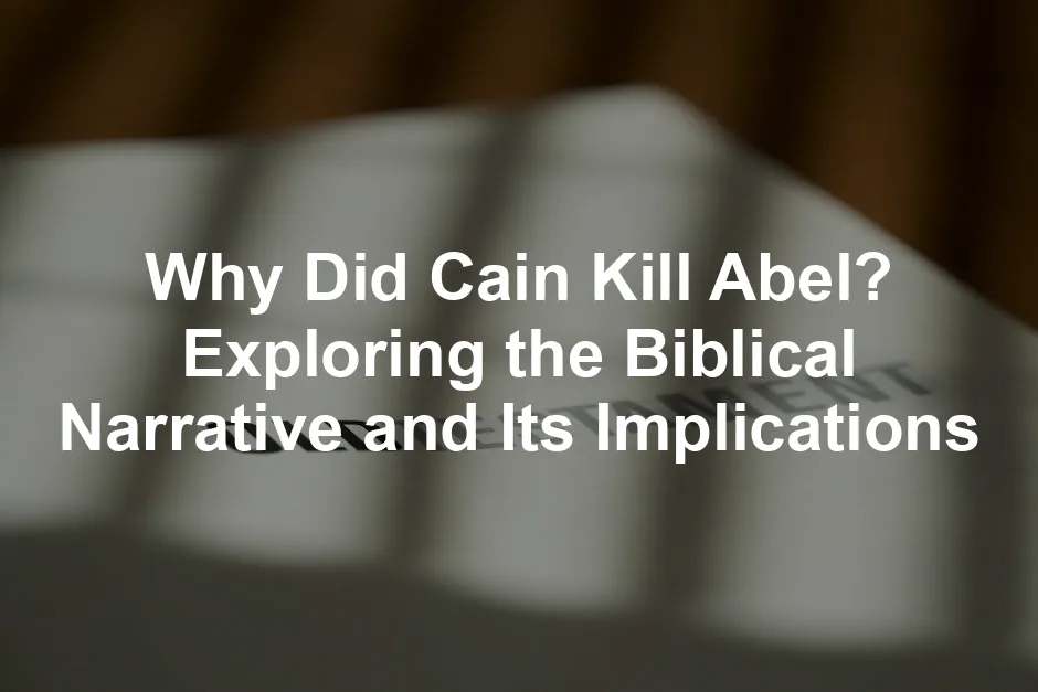 Featured image for Why Did Cain Kill Abel? Exploring the Biblical Narrative and Its Implications