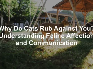 Featured image for Why Do Cats Rub Against You? Understanding Feline Affection and Communication