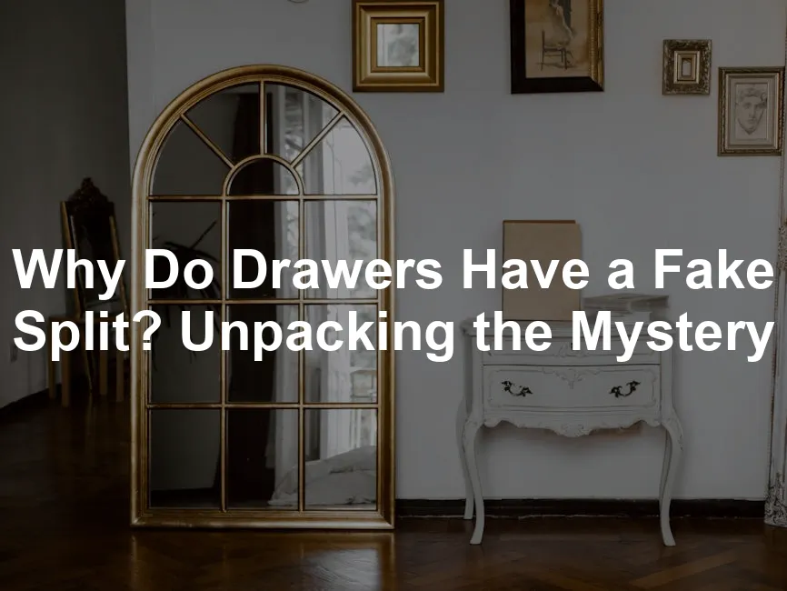 Featured image for Why Do Drawers Have a Fake Split? Unpacking the Mystery