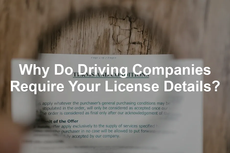Featured image for Why Do Driving Companies Require Your License Details?