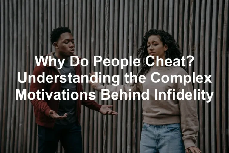 Featured image for Why Do People Cheat? Understanding the Complex Motivations Behind Infidelity