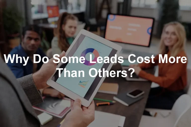 Featured image for Why Do Some Leads Cost More Than Others?