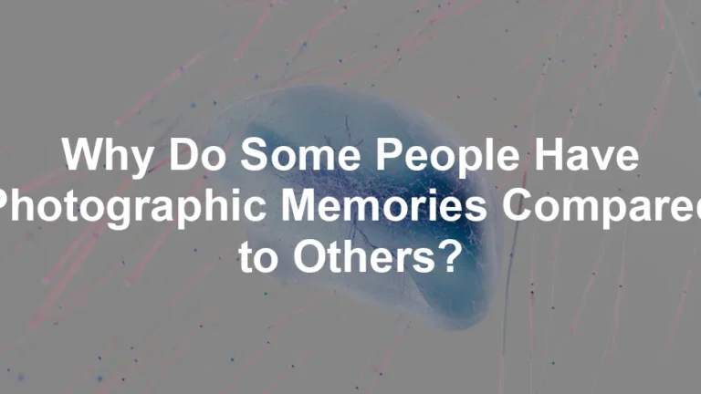 Featured image for Why Do Some People Have Photographic Memories Compared to Others?