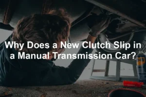 Featured image for Why Does a New Clutch Slip in a Manual Transmission Car?