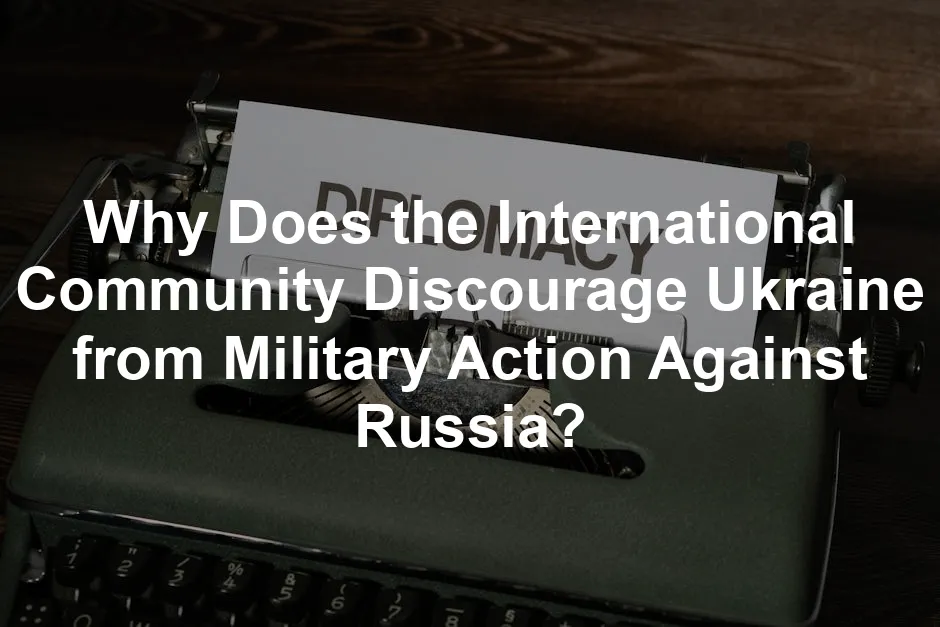 Featured image for Why Does the International Community Discourage Ukraine from Military Action Against Russia?