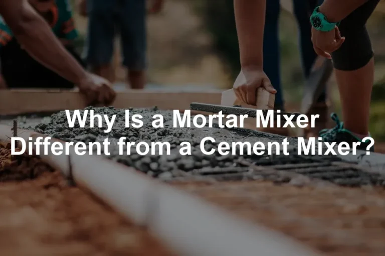 Featured image for Why Is a Mortar Mixer Different from a Cement Mixer?