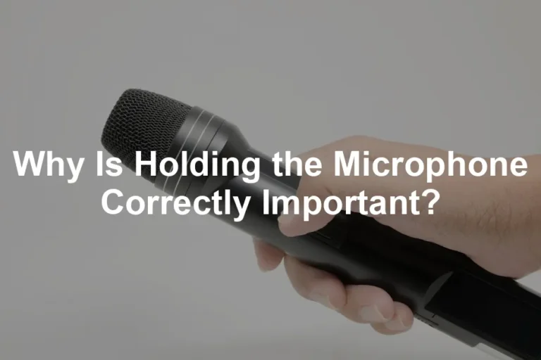 Featured image for Why Is Holding the Microphone Correctly Important?