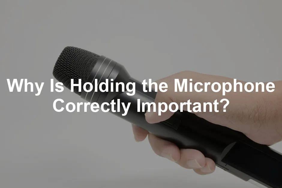 Featured image for Why Is Holding the Microphone Correctly Important?