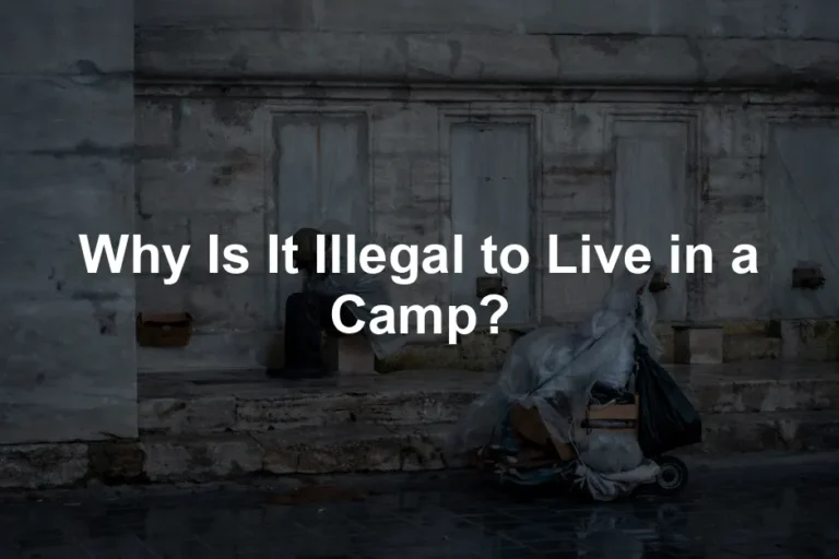 Featured image for Why Is It Illegal to Live in a Camp?