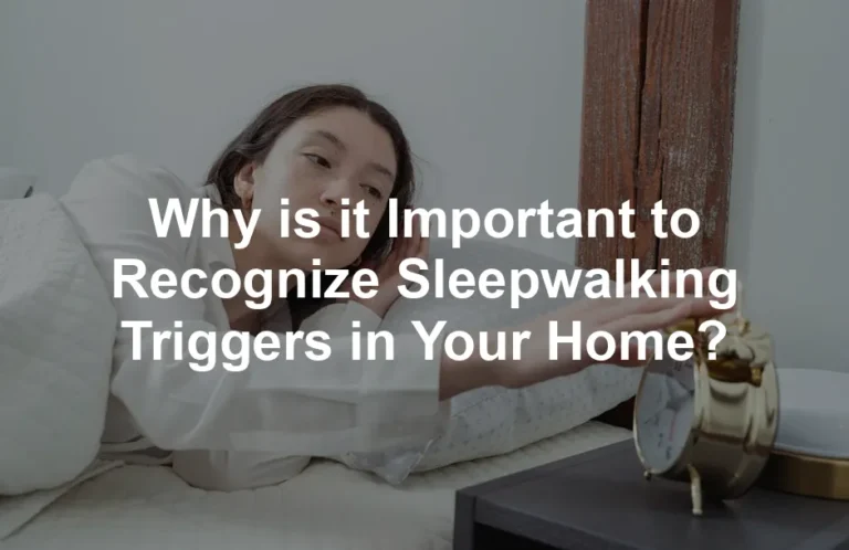 Featured image for Why is it Important to Recognize Sleepwalking Triggers in Your Home?