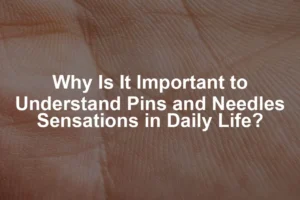 Featured image for Why Is It Important to Understand Pins and Needles Sensations in Daily Life?