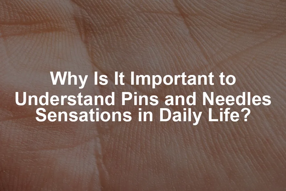 Featured image for Why Is It Important to Understand Pins and Needles Sensations in Daily Life?