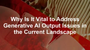 Featured image for Why Is It Vital to Address Generative AI Output Issues in the Current Landscape