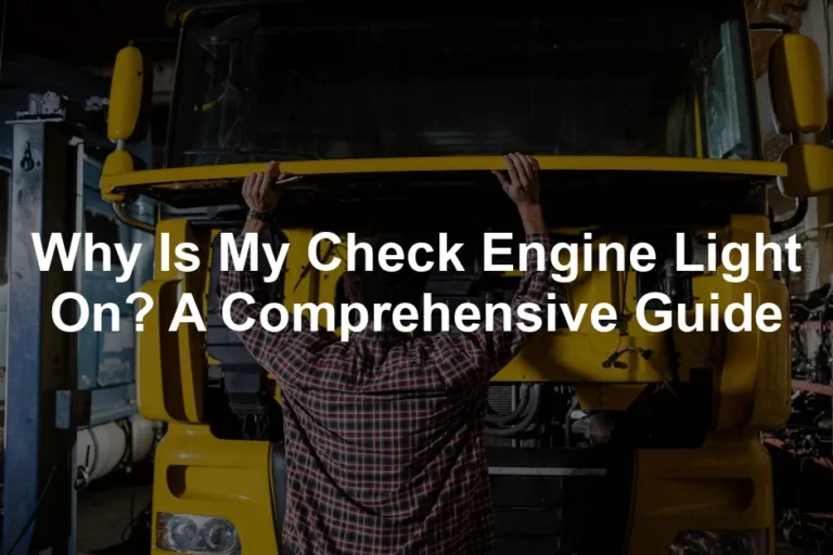 Featured image for Why Is My Check Engine Light On? A Comprehensive Guide