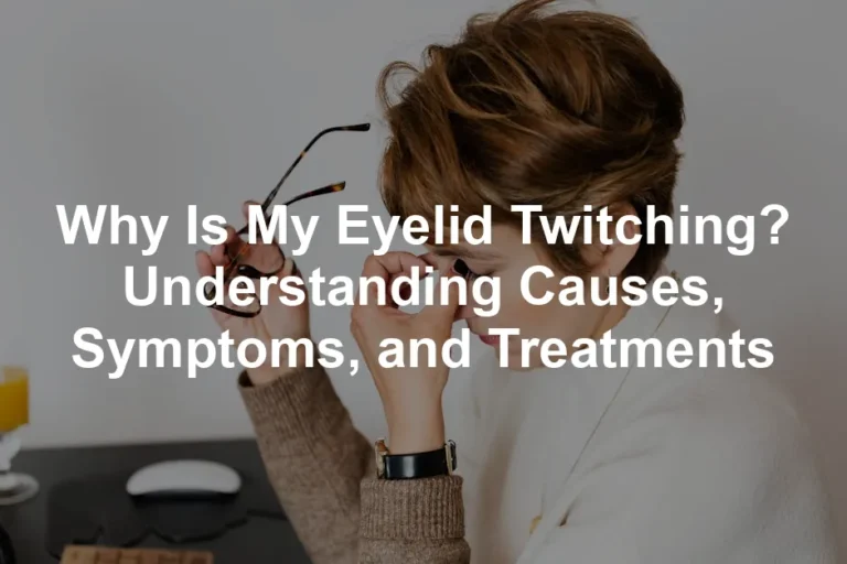 Featured image for Why Is My Eyelid Twitching? Understanding Causes, Symptoms, and Treatments