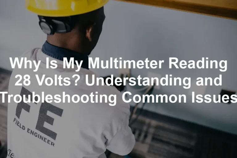 Featured image for Why Is My Multimeter Reading 28 Volts? Understanding and Troubleshooting Common Issues