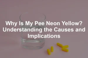 Featured image for Why Is My Pee Neon Yellow? Understanding the Causes and Implications