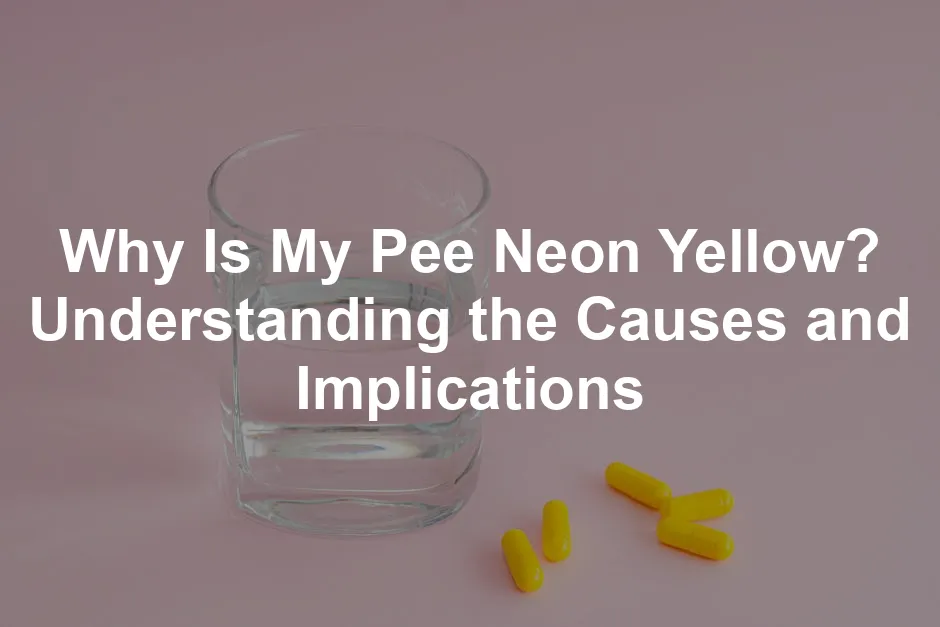 Featured image for Why Is My Pee Neon Yellow? Understanding the Causes and Implications