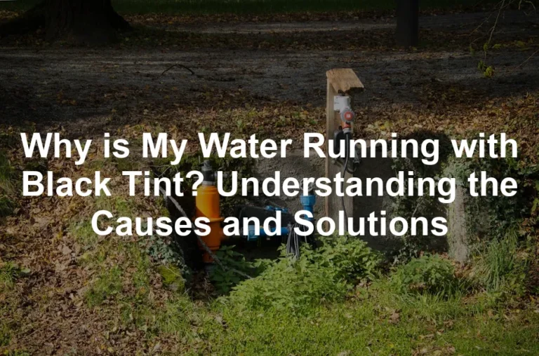 Featured image for Why is My Water Running with Black Tint? Understanding the Causes and Solutions