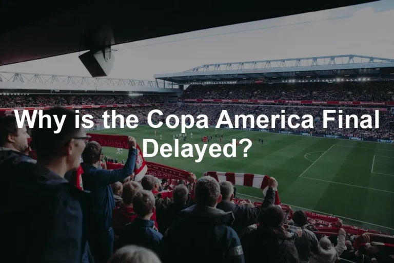 Featured image for Why is the Copa America Final Delayed?