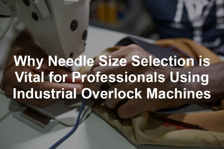 Featured image for Why Needle Size Selection is Vital for Professionals Using Industrial Overlock Machines