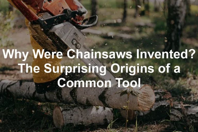 Featured image for Why Were Chainsaws Invented? The Surprising Origins of a Common Tool