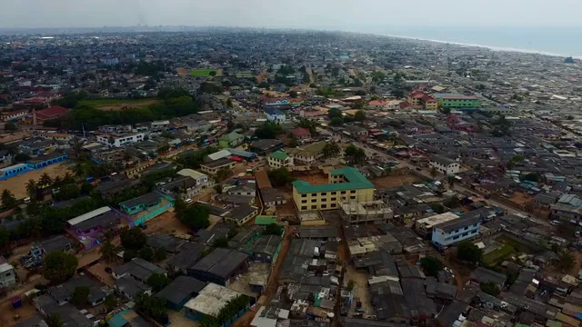 Horizontal video: Aerial view of bustling cityscape 29197513. Duration: 15 seconds. Resolution: 1920x1080