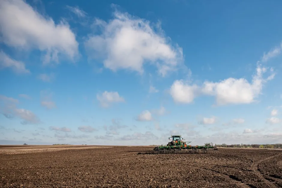 Tractor on Cropland