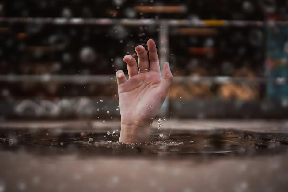 Person Drowning in Water