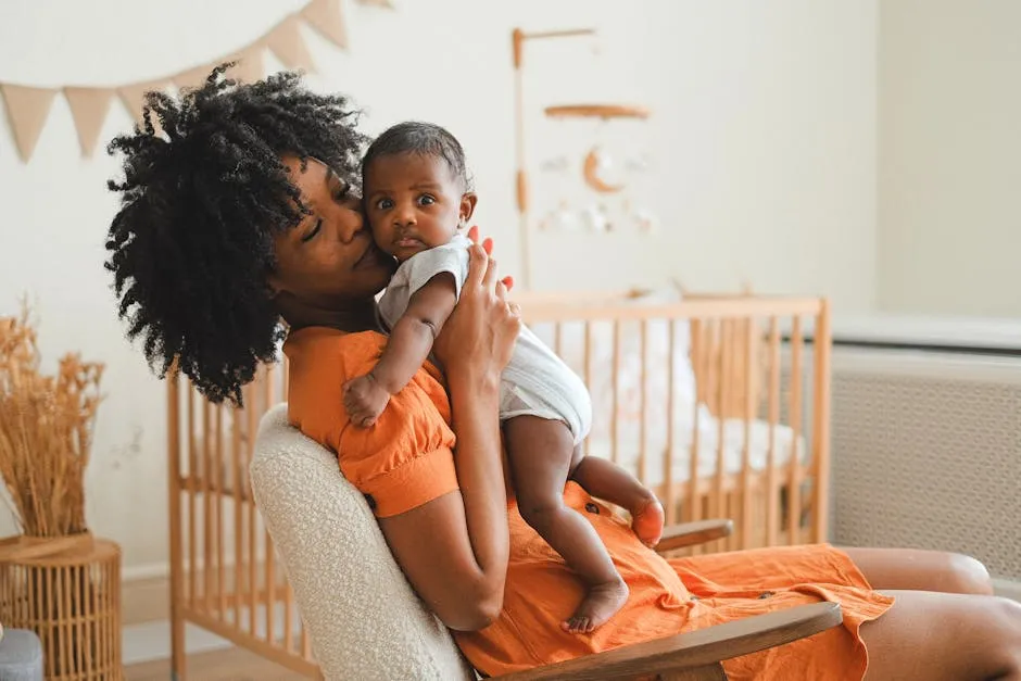 Woman Holding Her Baby