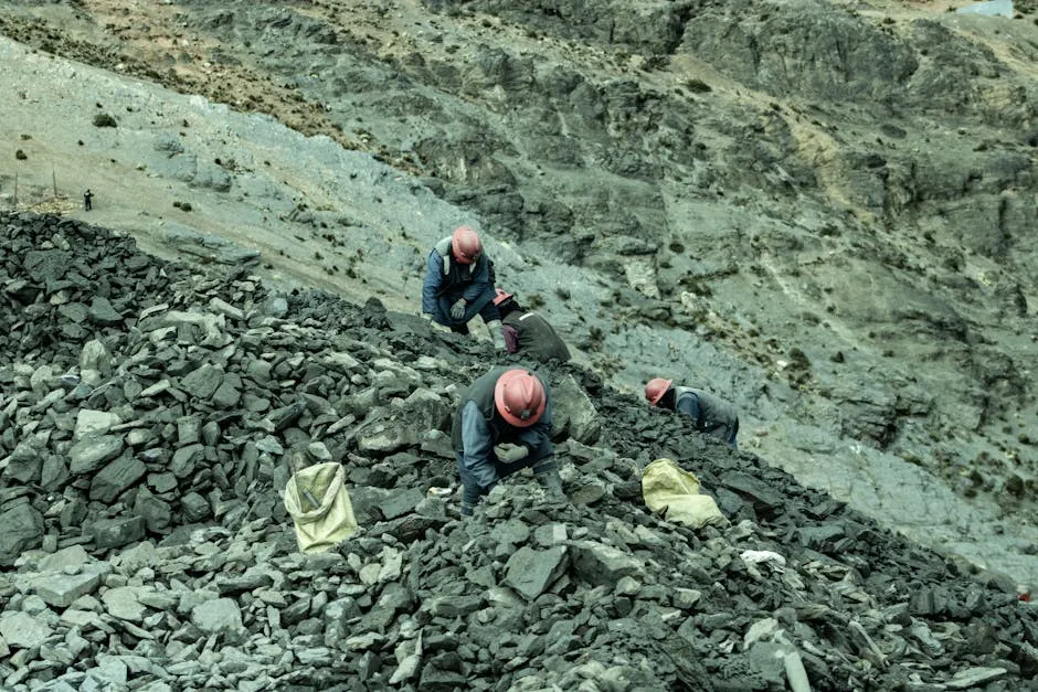 Workers Working at Quarry
