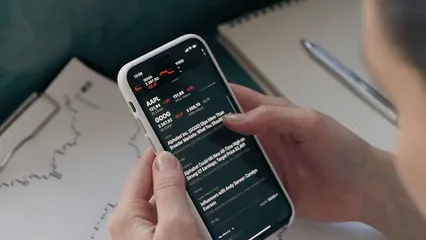 Horizontal video: Person browsing using mobile phone about stock market 7681176. Duration: 29 seconds. Resolution: 1920x1080