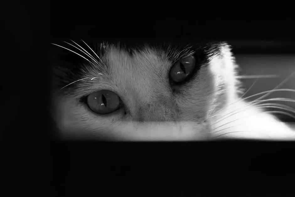 Close-up of the Eyes of a Cat