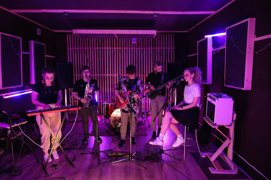 A Band Doing a Rehearsal