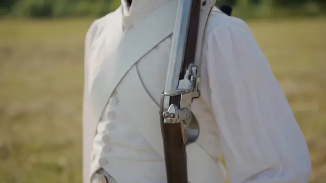 Horizontal video: A revolutionary soldier holding his rifle 9467088. Duration: 36 seconds. Resolution: 1920x1080