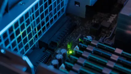 Horizontal video: Close up shot of a electronic processor 7141174. Duration: 12 seconds. Resolution: 3840x2160