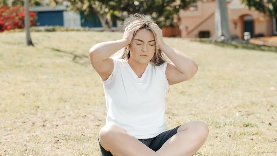 A Woman Having a Headache