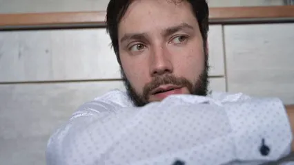 Horizontal video: Close up video of a stressed man 7534964. Duration: 18 seconds. Resolution: 1920x1080