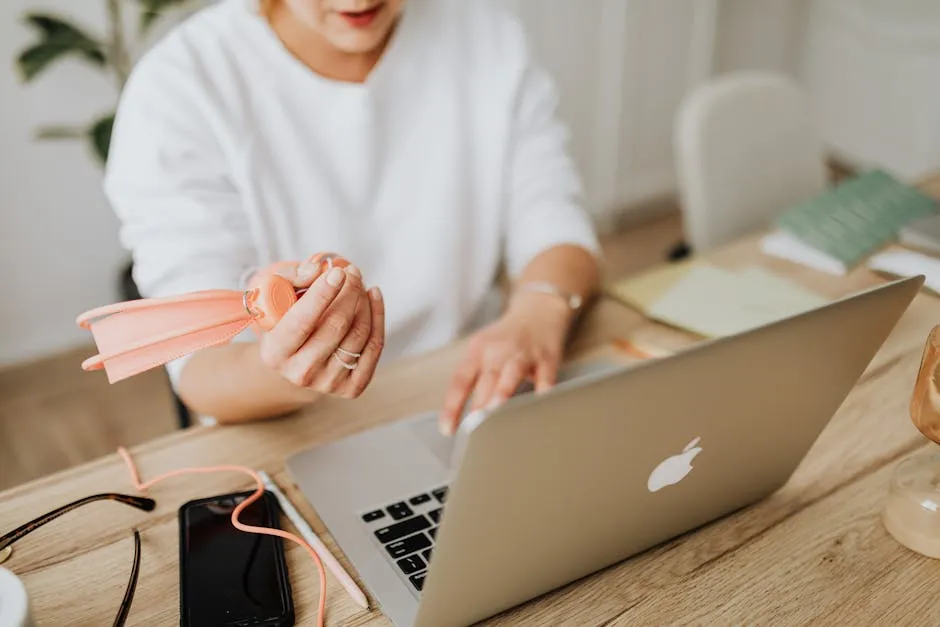 Woman Working on Laptop